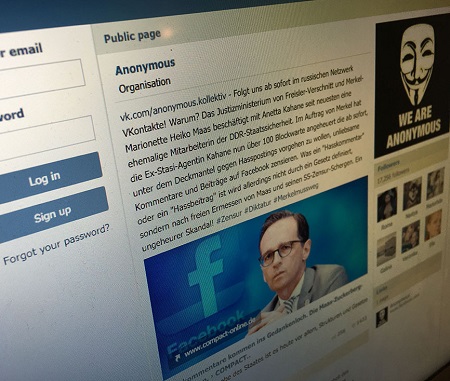 На немецко-язычную страницу хакеров Анонимус Вконтакте подписались 24 тысячи пользователей