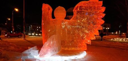 Ледовый ангел разрушен в Ижевске