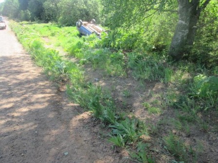 Водитель автомобиля «Рено» перевернулся в Глазовском районе: один человек погиб