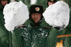 В  Китае выпал искусственный снег