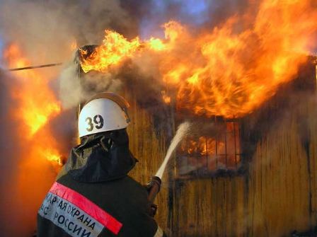 Гараж и хлев пострадали  в Удмуртии  при пожаре