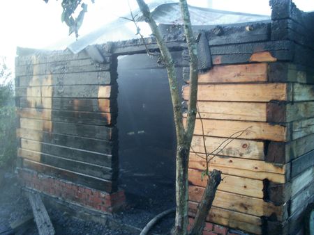 Садовый домик сгорел на массиве 