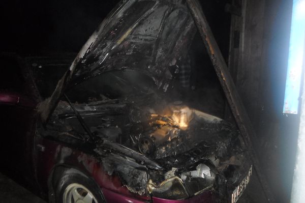 «Десятка» пострадала от пожара в Красногорском районе