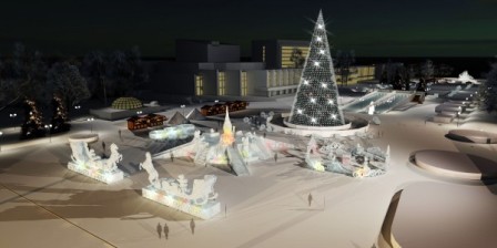 Ледовый городок построят в стиле Олимпийскийх игр в Ижевске