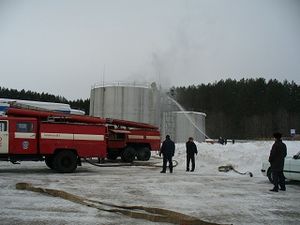 В Удмуртии на нефтебазе «Удмуртнефтепродукт»  вспыхнул пожар