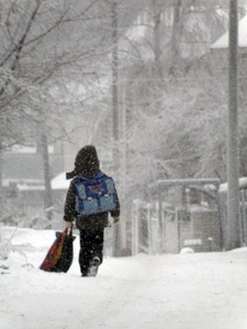 В Удмуртии мороз крепчает:  в среду занятия в школах отменяются
