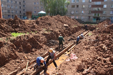 На улице Молодежная в Ижевске проложат 4 км новых трубопроводов