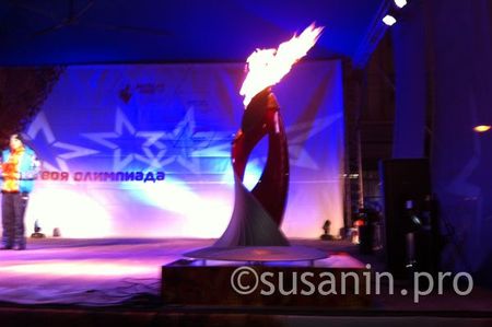 Чашу Олимпийского огня зажгли в Ижевске