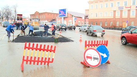Центр Воткинска заасфальтируют перед майскими праздниками