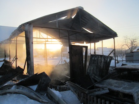 Неправильная кладка печи привела к пожару в Завьяловском районе