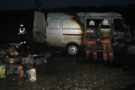 Грузопассажирская «Газель» сгорела в Ижевске
