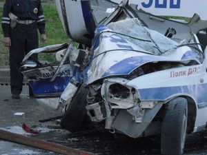 Видео-версия МВД об аварии, унесшей жизни двух инспекторов ГИБДД Удмуртии