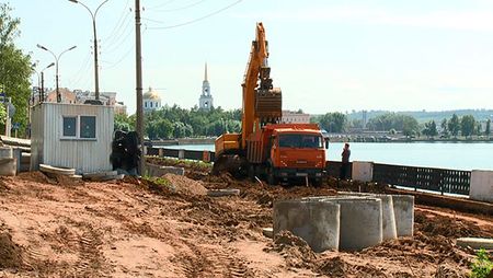Ремонт воткинской набережной закончат в августе