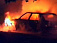 Открытым пламенем горел автомобиль в Ижевске