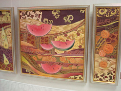 Фруктовая композиция из груш, арбузов и цитрусовых
