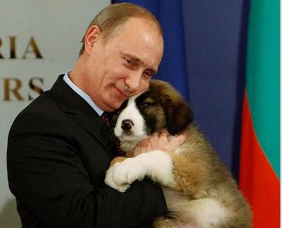Владимир Путин приласкал болгарского  щенка