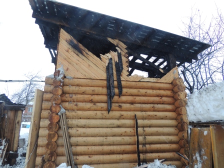 Житель Киясовского района по неосторожности спалил баню 