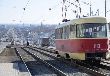 Трамвайное движение на железнодорожный вокзал Ижевска полностью восстановлено