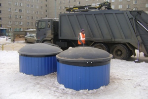 В Ижевске появились мусорные контейнеры подземного типа
