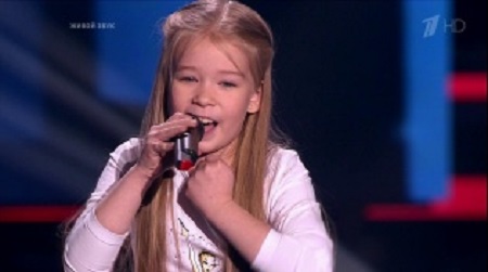 8-летняя ижевчанка Ксения Пономаренко "слепое прослушивание" на шоу "Голос"