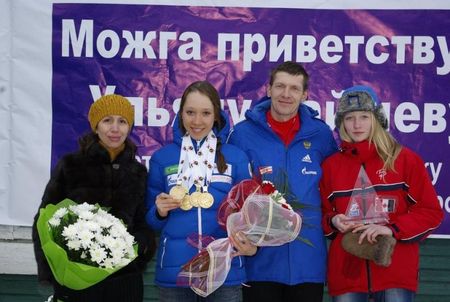 Четырехкратная чемпионка мира по биатлону Ульяна Кайшева вернулась в Можгу