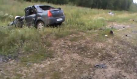 Видео аварии, в которой погибли офицеры МВД Удмуртии,  появилось в Сети