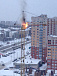 В Ижевске загорелся строительный кран