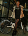 Анастасия Волочкова прокатилась на велосипеде в коротком платье