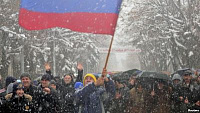 На митинге в  Цхинвале прогремели  выстрелы