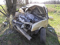 Угонщик врезался в дерево на чужой «семерке» в ижевском дворе