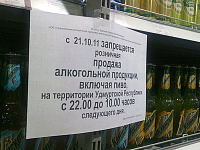 Запрет на продажу пива по ночам начал действовать в Удмуртии