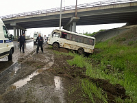 В Удмуртии женщина-пассажир пострадала в опрокинувшемся автобусе