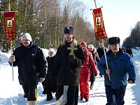 Крестный ход на лыжах впервые прошел в Удмуртии