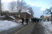 Цветочный ларек на улице Пушкинская снесли в Ижевске 