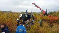 В Подмосковье шесть человек погибли в перевернувшемся автобусе