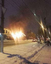 В Ижевске в воскресенье полностью сгорел дом